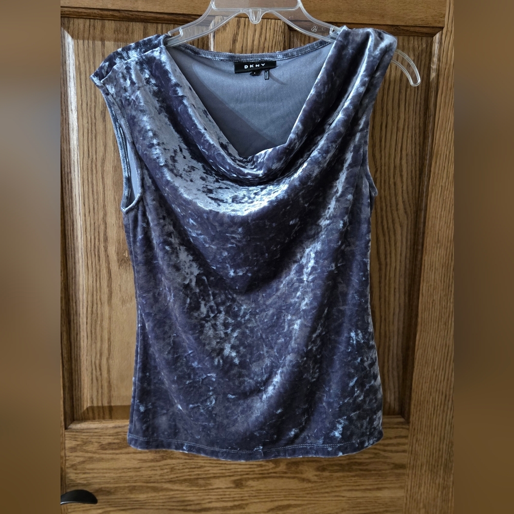 Elegant Velvet Cowl Neck Top